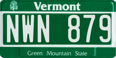 VT license plate NWN879