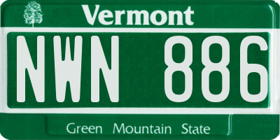 VT license plate NWN886
