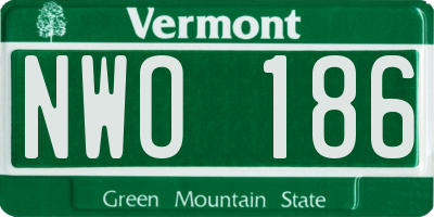 VT license plate NWO186