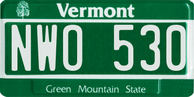 VT license plate NWO530