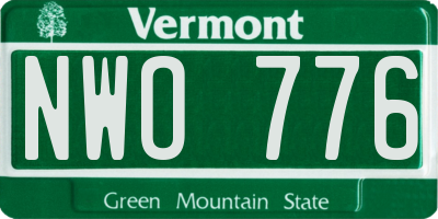 VT license plate NWO776