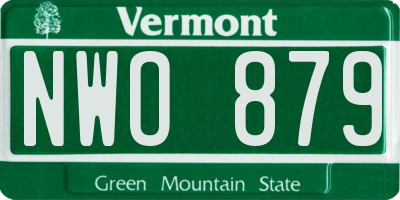 VT license plate NWO879