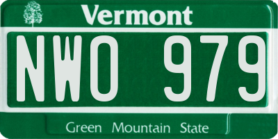 VT license plate NWO979