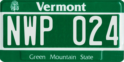 VT license plate NWP024