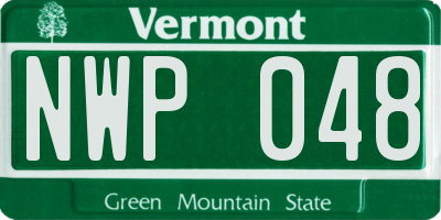 VT license plate NWP048