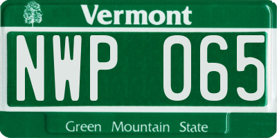 VT license plate NWP065