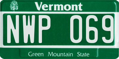 VT license plate NWP069
