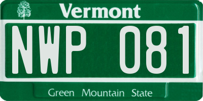 VT license plate NWP081