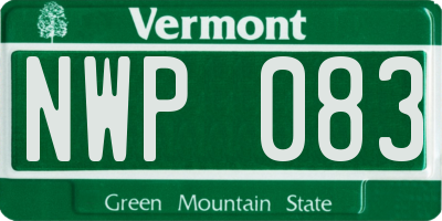 VT license plate NWP083