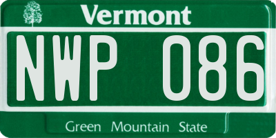 VT license plate NWP086