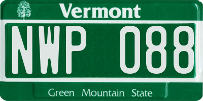 VT license plate NWP088