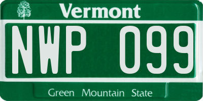 VT license plate NWP099