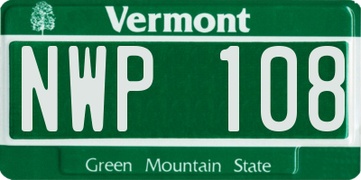 VT license plate NWP108