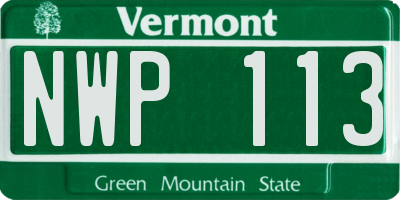 VT license plate NWP113