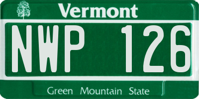 VT license plate NWP126