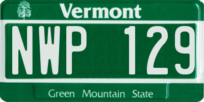 VT license plate NWP129