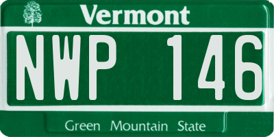 VT license plate NWP146