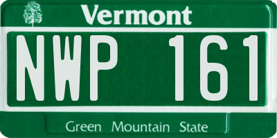VT license plate NWP161