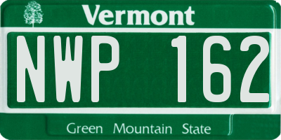 VT license plate NWP162