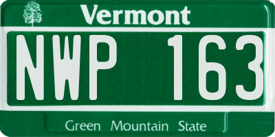 VT license plate NWP163