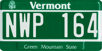 VT license plate NWP164