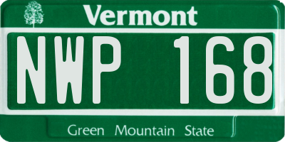 VT license plate NWP168