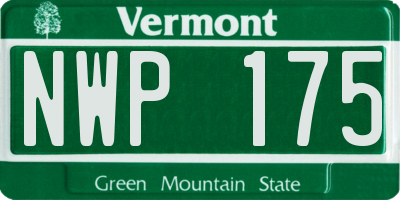 VT license plate NWP175