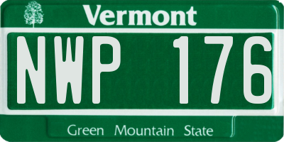 VT license plate NWP176