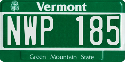 VT license plate NWP185