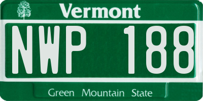 VT license plate NWP188