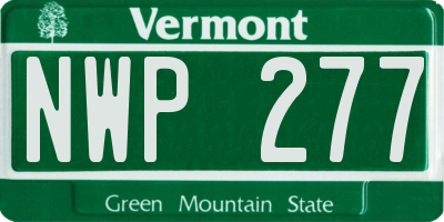 VT license plate NWP277