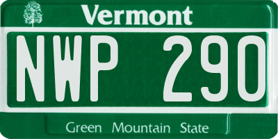 VT license plate NWP290