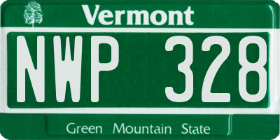 VT license plate NWP328