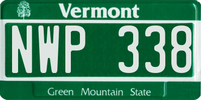 VT license plate NWP338