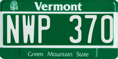 VT license plate NWP370