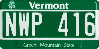 VT license plate NWP416