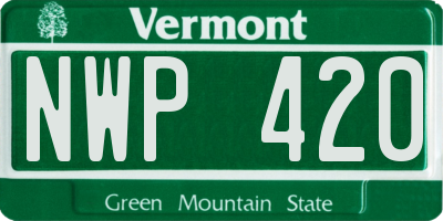 VT license plate NWP420