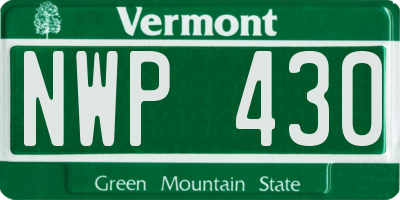 VT license plate NWP430
