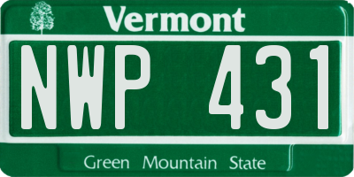VT license plate NWP431