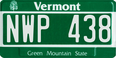 VT license plate NWP438