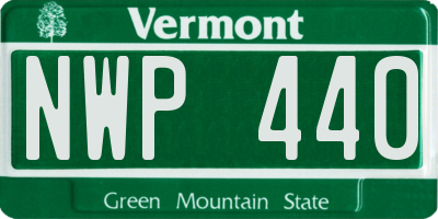 VT license plate NWP440