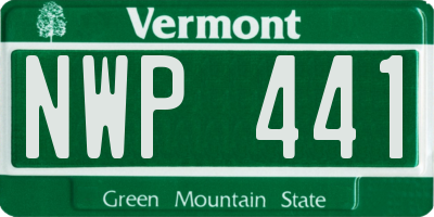 VT license plate NWP441