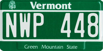 VT license plate NWP448