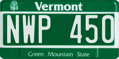 VT license plate NWP450
