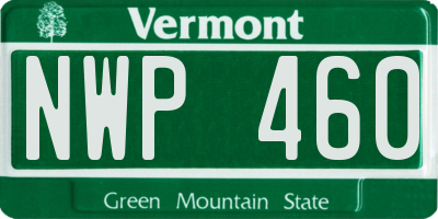 VT license plate NWP460
