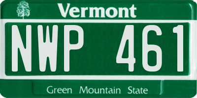 VT license plate NWP461