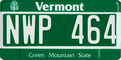 VT license plate NWP464