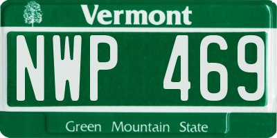 VT license plate NWP469