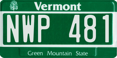 VT license plate NWP481