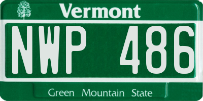 VT license plate NWP486